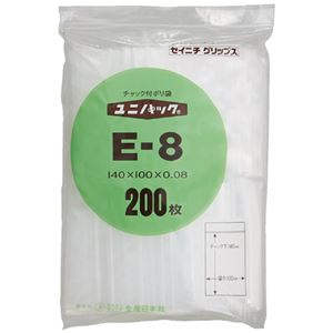 （まとめ）生産日本社 ユニパックチャックポリ袋140*100 200枚E-8（×30セット）