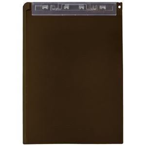 （まとめ）LIHITLAB クリップボード（スタンド付）A-5167-9 茶（×50セット）