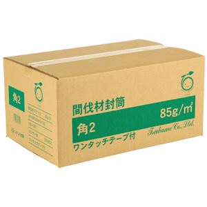 （まとめ）ツバメ工業 間伐材封筒角2テープ付 500枚入箱（×2セット）