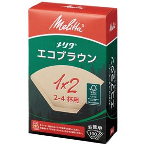 （まとめ）メリタ エコブラウンペーパー1×2G 2～4杯用 100枚（×100セット）