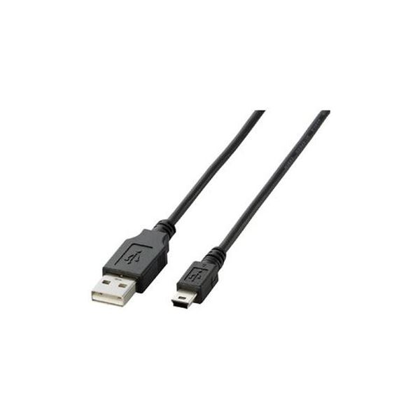 （まとめ）エレコム USB-MicroUSBケーブル1m U2C-M10BK【×10セット】