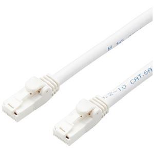 （まとめ）エレコム LANケーブルCat6A 1m 白 LD-GPAT／WH1／RS【×3セット】