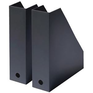 （まとめ）ライクイット A4ファイルボックス2個組MX-19オールグレー【×3セット】