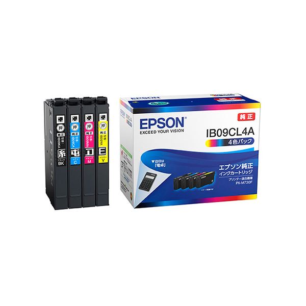 エプソン(EPSON) 【純正】 インクパック 4色パック(ブラック、シアン、マゼンタ、イエロー) IB09CL4A