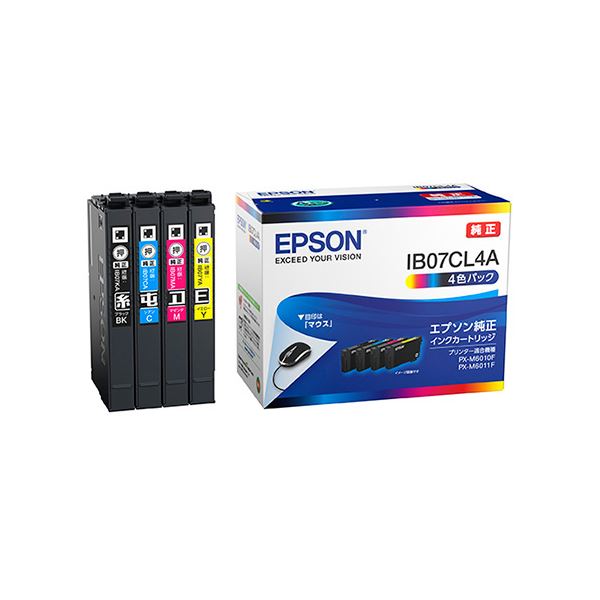 エプソン(EPSON) 【純正】 インクパック 4色パック(ブラック、シアン、マゼンタ、イエロー) IB07CL4A