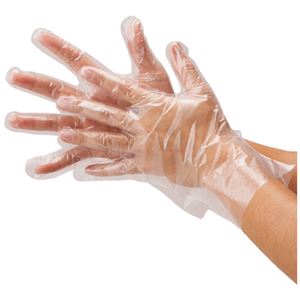 川西工業 ポリエチレン手袋 #2016 半透明 M 10000枚 (100枚×100袋) 使い捨て手袋 使いきり手袋