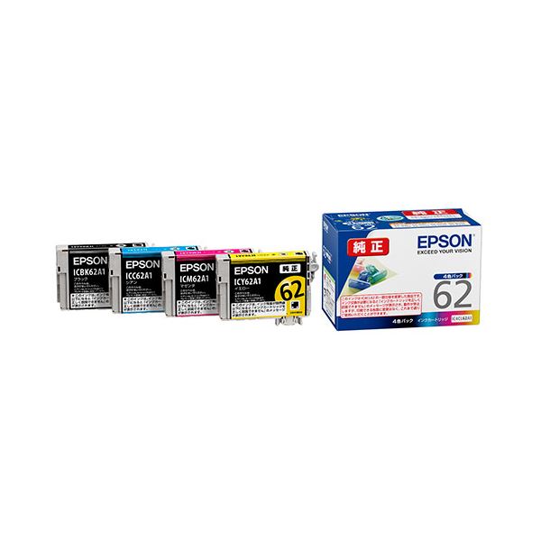 純正品 EPSON インクジェットカートリッジIC4CL62A1 4色