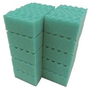 (まとめ）キクロン キクロンプロ カラースポンジ10個 グリーン (×5セット）