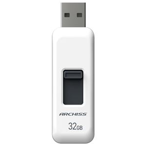 【まとめ】 ARCHISS スライド式USBメモリ 32GB AS-032GU2-PSW 【×2セット】