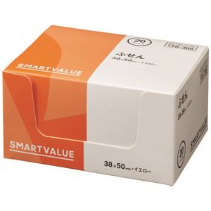 【まとめ】 スマートバリュー ふせん38×50mm黄 100枚*20冊 P519J-Y-20 【×2セット】