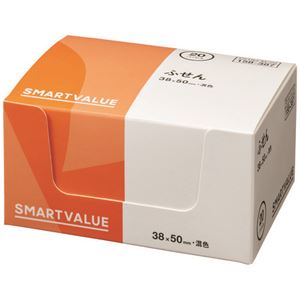 【まとめ】 スマートバリュー ふせん38×50mm混色 100枚*20冊 P519J-M-20 【×2セット】