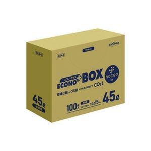 【まとめ】 日本サニパック nocooエコノプラスBOX半透明45L 100枚 CE44 【×2セット】