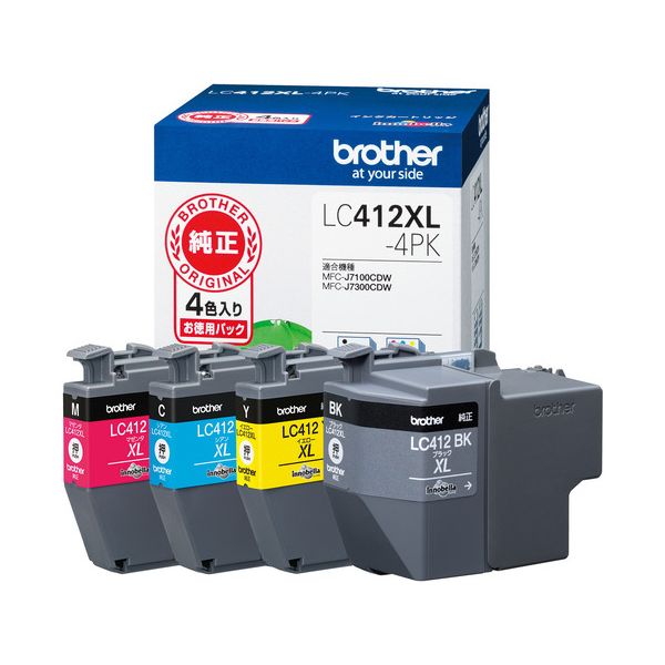 インクカートリッジ LC412XL-4PK
