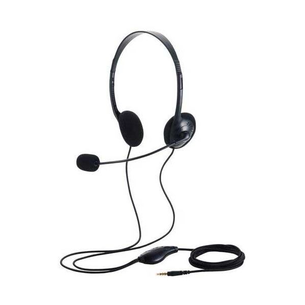 4極 両耳オーバーヘッドセットHS-HP14STBK