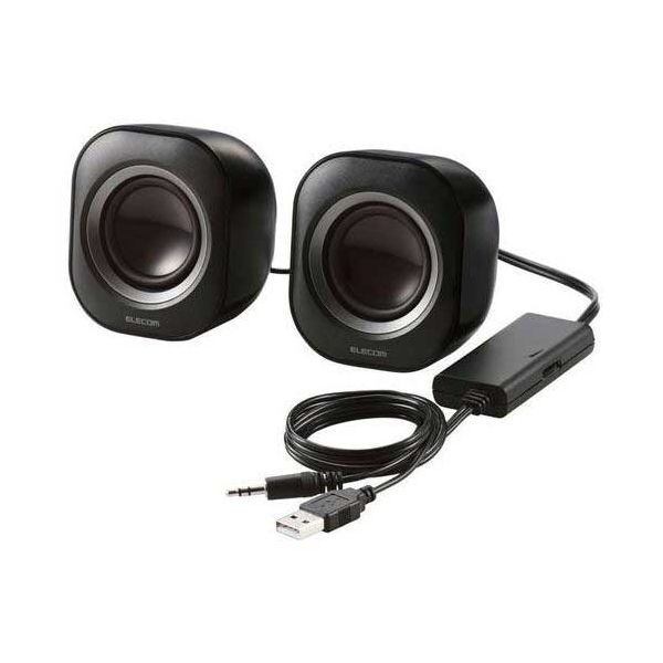 コンパクトスピーカーUSB／φ3.5 MS-P08U2BK