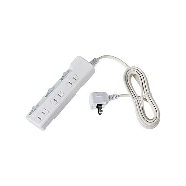 耐雷SW付タップ 3個口 2m WLK-32S（W）