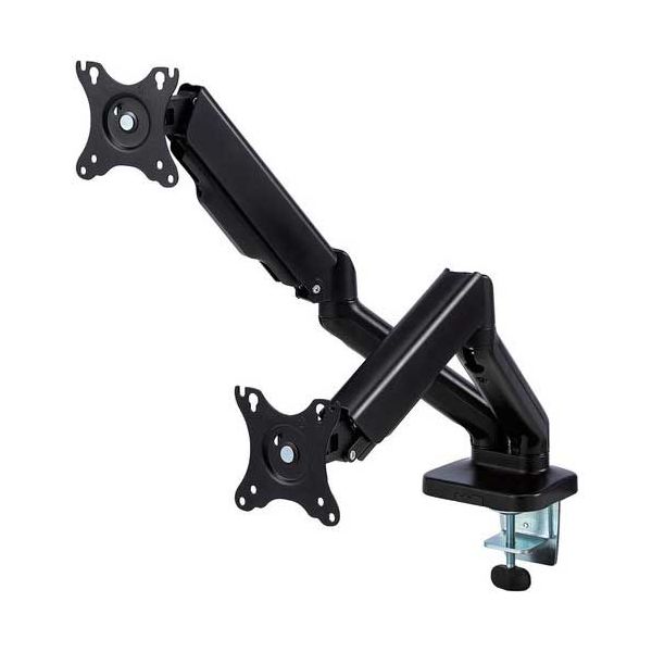 デュアルモニターアーム ガス式 ブラック