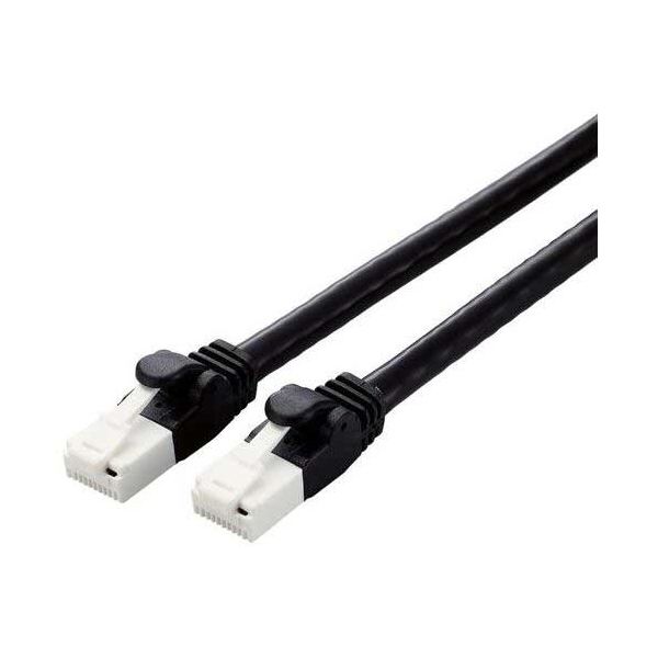 【まとめ】 LANケーブルCat6A 1m 黒 LD-GPAT／BK1／RS 【×2セット】