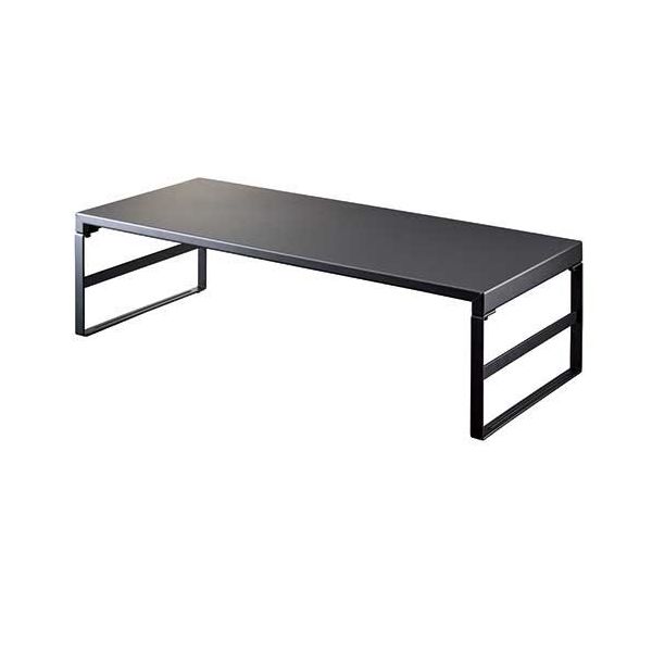 机上台590mmハイA-7333-124マットブラック 【組立品】