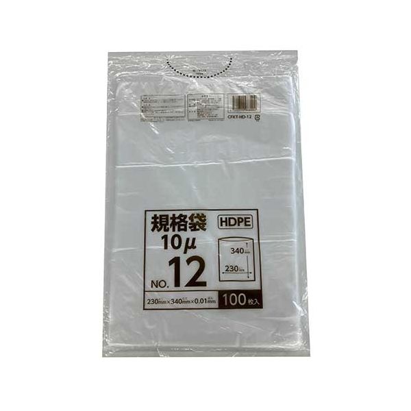 【まとめ】 ポリ袋規格タイプ 12号 HDPE CFKT-HD-12 【×10セット】