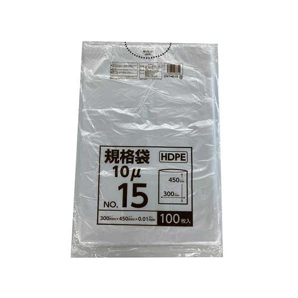 【まとめ】 ポリ袋規格タイプ 15号 HDPE CFKT-HD-15 【×5セット】