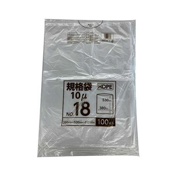 【まとめ】 ポリ袋規格タイプ 18号 HDPE CFKT-HD-18 【×3セット】