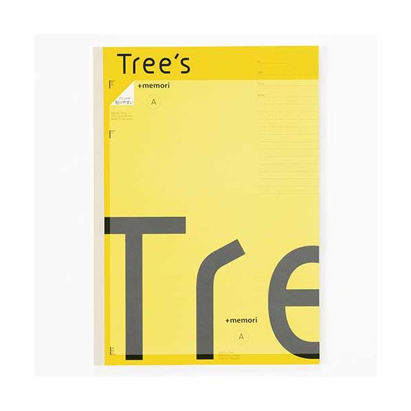 【まとめ】 Trees A4 Pメモリ A罫40枚 イエロー 【×10セット】