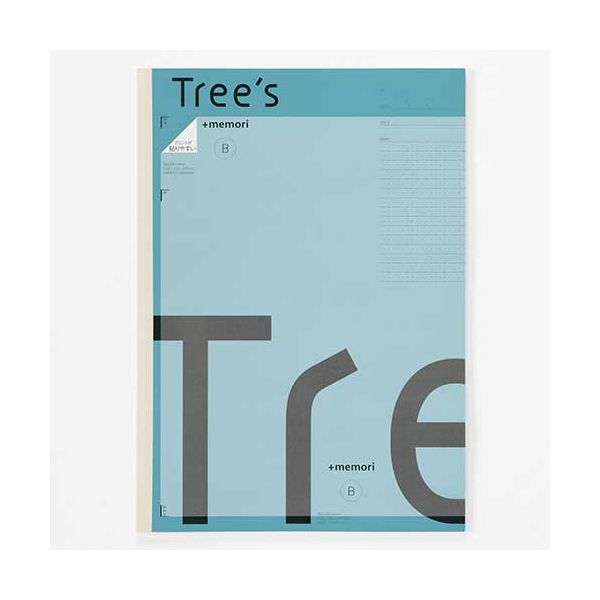【まとめ】 Trees A4 Pメモリ B罫40枚 ライトブルー 【×10セット】