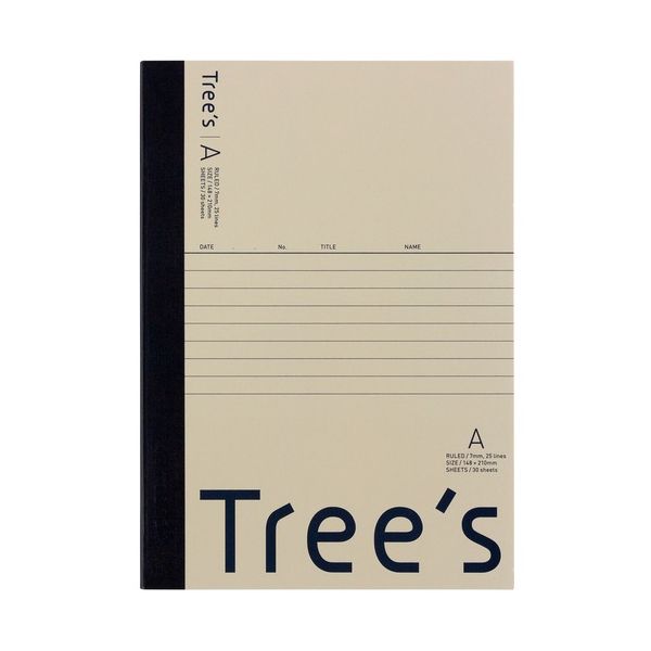 【まとめ】 Trees A5 A罫 30枚 クリーム 【×10セット】