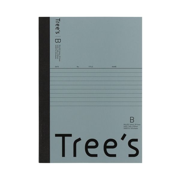 【まとめ】 Trees A5 B罫 30枚 ブルーグレー 【×10セット】