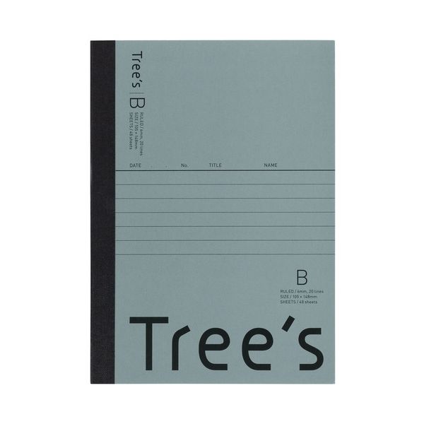 【まとめ】 Trees A6 B罫 48枚 ブルーグレー 【×20セット】