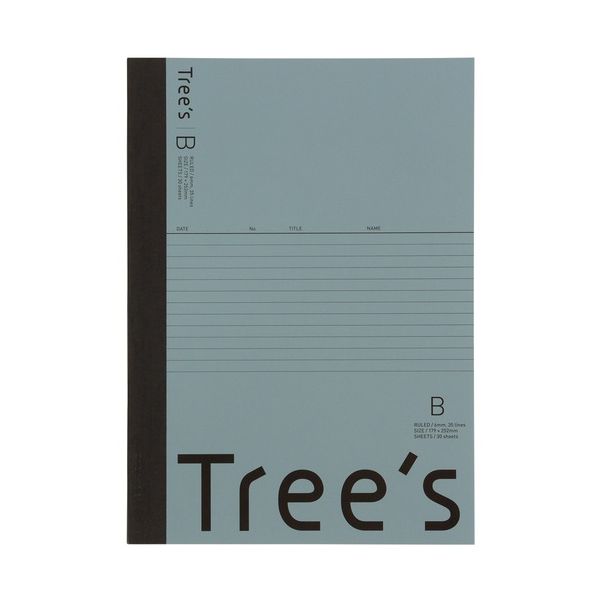 【まとめ】 Trees B5 B罫 30枚 ブルーグレー 【×10セット】