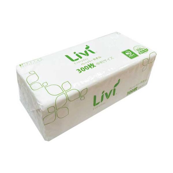 【まとめ】 リビィ GLペーパータオルR 300枚 【×10セット】