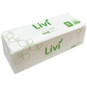 【まとめ】 リビィ GLペーパータオルミニ 300枚 【×10セット】