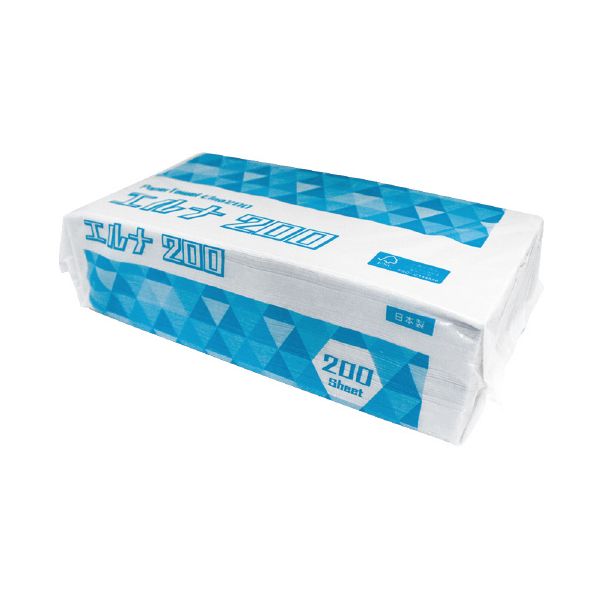 【まとめ】 ペーパータオル エルナ 200枚入 【×10セット】