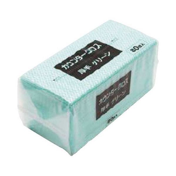 カウンタ-クロス 厚手 80枚 グリーン