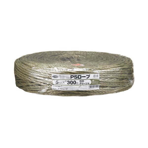 PSロープ大巻 ODグリーン 5mmX300m