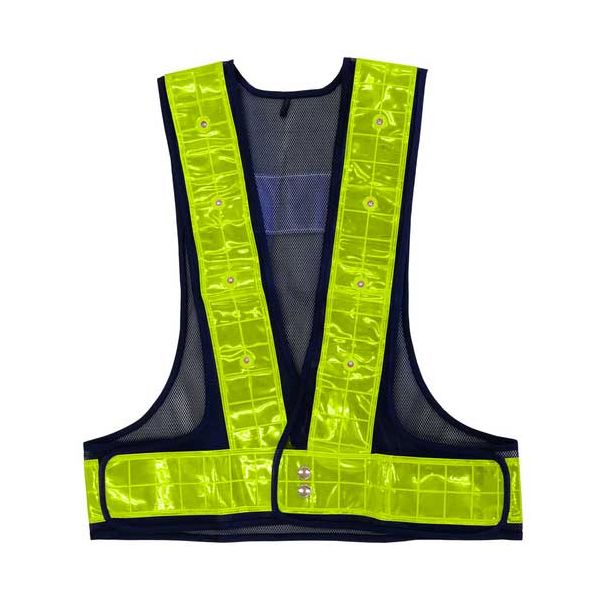 フラッシャーベスト 紺メッシュ／黄反射