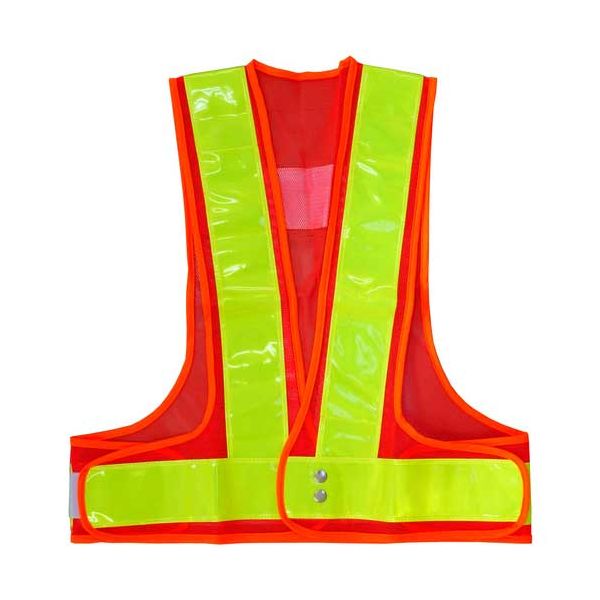 安全ベスト オレンジメッシュ／黄反射