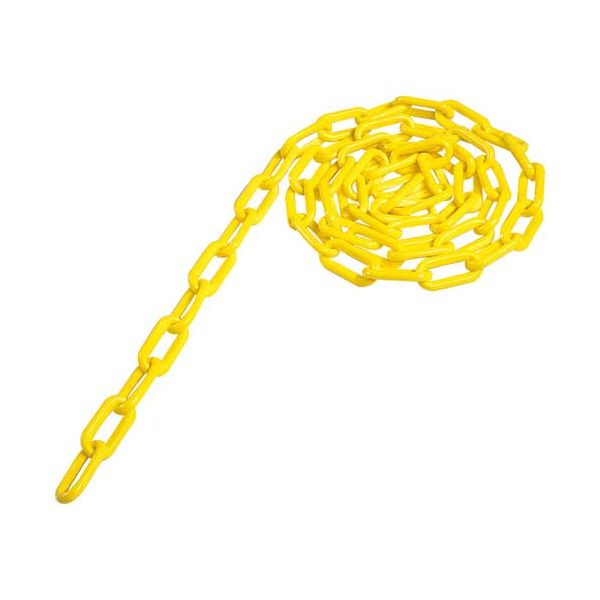 【まとめ】 カラープラポールチェーン 2m イエロー 【×3セット】