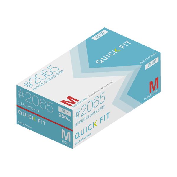 ニトリル手袋クイックフィットM粉なし10