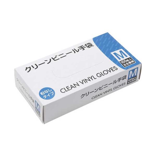 クリーンビニール手袋 粉なし M 100枚X20箱