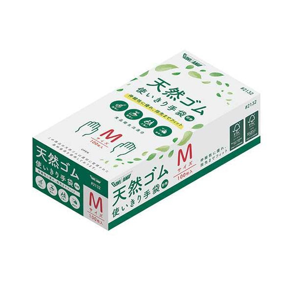 【まとめ】 天然ゴム 粉なし #2132 M 100枚 【×2セット】