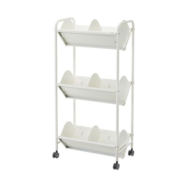 ファイルワゴン BR-3S 3段 ホワイト 【組立品】