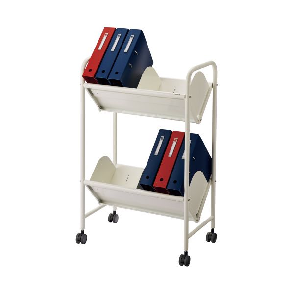 ファイルワゴン BR-2S 2段 ホワイト 【組立品】