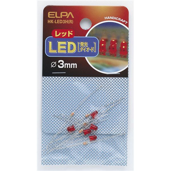 （まとめ） ELPA LED 3mm レッド HK-LED3H（R） 5個【×20セット】