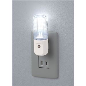 (業務用セット) ELPA LEDナイトライト明暗センサー ホワイト PM-L100(W) 【×5セット】 商品写真2