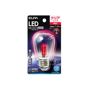 (業務用セット) ELPA LED装飾電球 サイン球形 E26 クリアレッド LDS1CR-G-G907 【×5セット】 商品写真