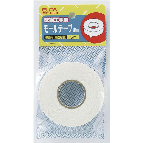 （まとめ） ELPA 幅モール用両面テープ 18mm 5m MT-185H 【×10セット】