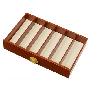 大容量ジュエリーボックス(宝石箱) 4段収納 幅26cm 木製 コンパクト ブラウン  商品写真4